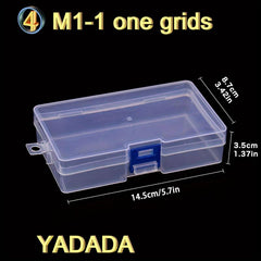 Portable Clear Cosmetic Storage Box with Lid for Nail Art and Manicure