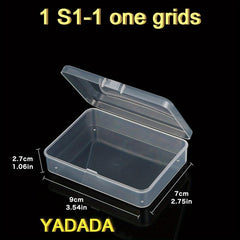 Portable Clear Cosmetic Storage Box with Lid for Nail Art and Manicure