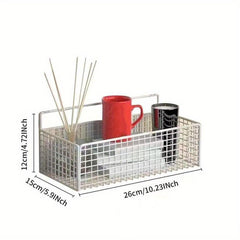 Wall Mounted Bathroom Storage Rack Shower Caddy Basket Organizer