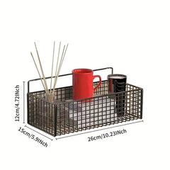 Wall Mounted Bathroom Storage Rack Shower Caddy Basket Organizer