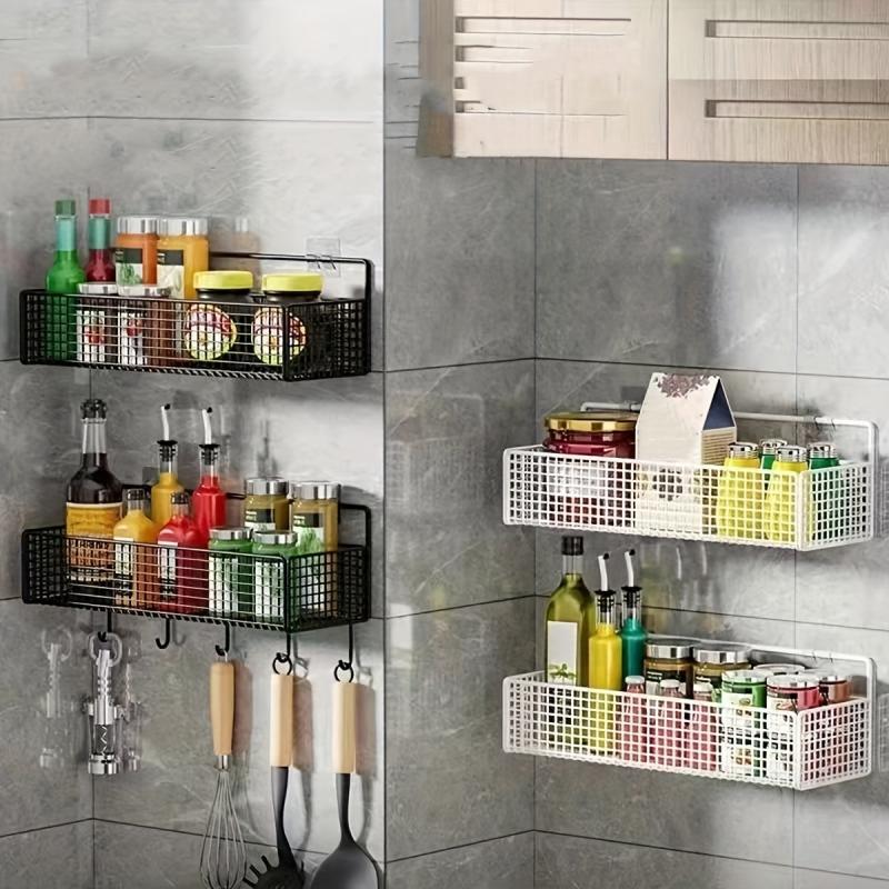 Wall Mounted Bathroom Storage Rack Shower Caddy Basket Organizer