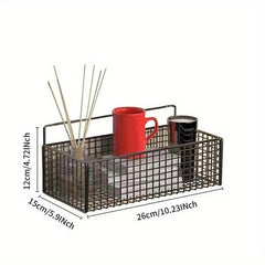 Wall Mounted Bathroom Storage Rack Shower Caddy Basket Organizer