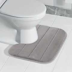 Memory Foam Bath Rug Light Grey Quick Drying Door Mat