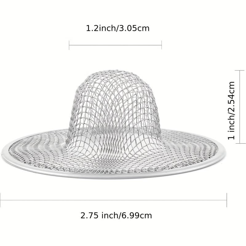 2pcs Stainless Steel Tub Mesh Strainer Slop Basket Filter Trap Sink Strainer