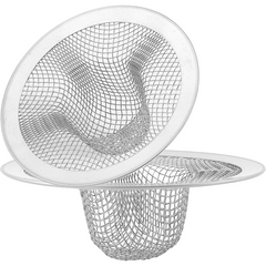 2pcs Stainless Steel Tub Mesh Strainer Slop Basket Filter Trap Sink Strainer