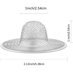 2pcs Stainless Steel Tub Mesh Strainer Slop Basket Filter Trap Sink Strainer