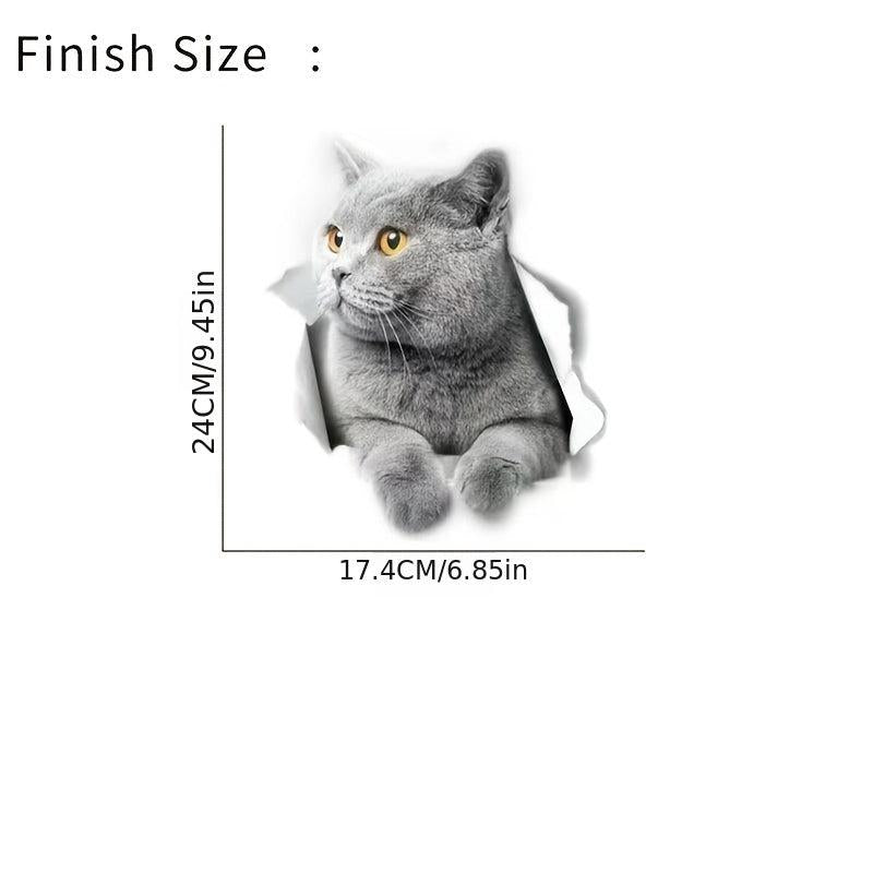 Adorable Kitten Toilet Sticker - Fun Bathroom Decor
