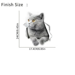 Adorable Kitten Toilet Sticker - Fun Bathroom Decor