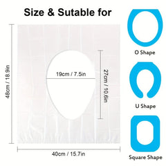 50pcs Disposable Toilet Seat Cover Travel Waterproof Cushion Paper