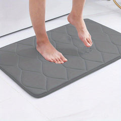 Soft Memory Foam Bathroom Rug, Dark Grey, Machine Washable