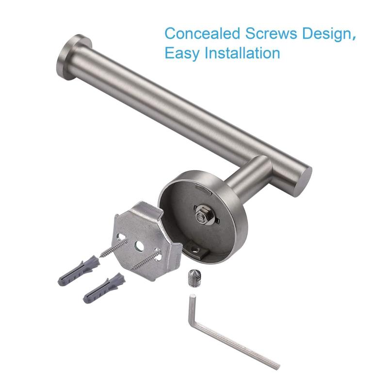 Stainless Steel Toilet Paper Holder Wall Mounted Tissue Roll Shelf