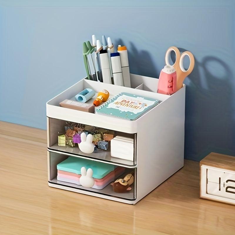 Transparent Makeup Brush and Jewelry Storage Box - Large Capacity