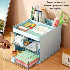 Transparent Makeup Brush and Jewelry Storage Box - Large Capacity