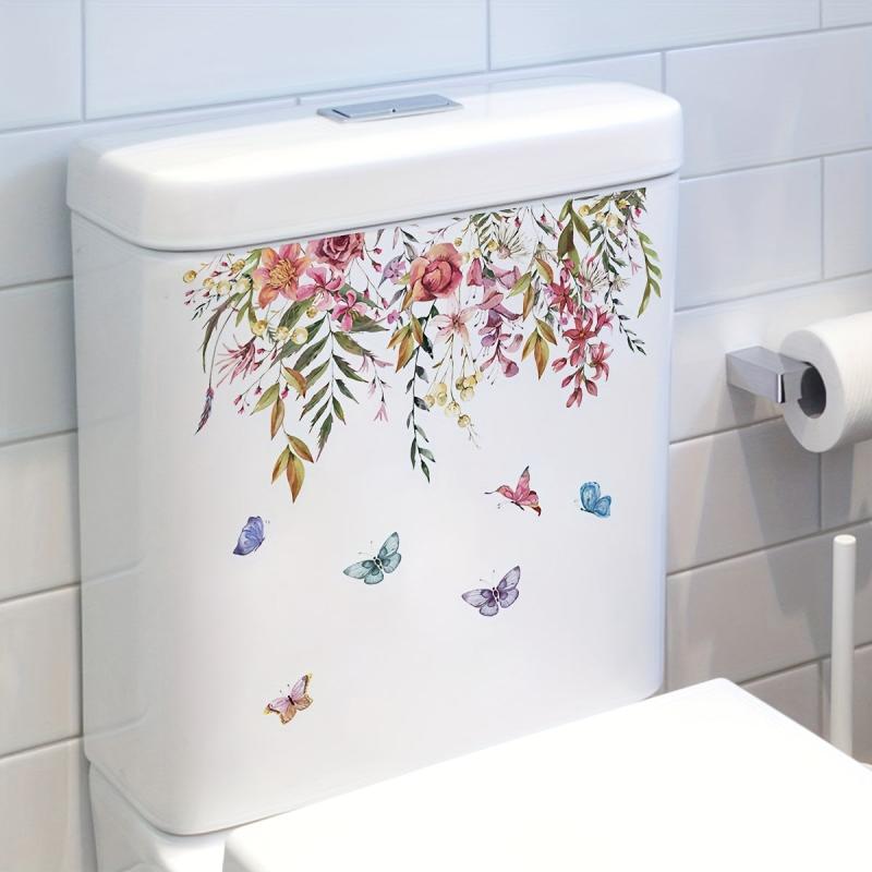 Butterfly Leaf Wall Sticker Bathroom Decoration Self-adhesive Wall