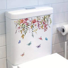 Butterfly Leaf Wall Sticker Bathroom Decoration Self-adhesive Wall
