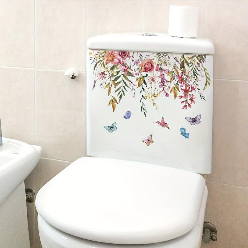Butterfly Leaf Wall Sticker Bathroom Decoration Self-adhesive Wall