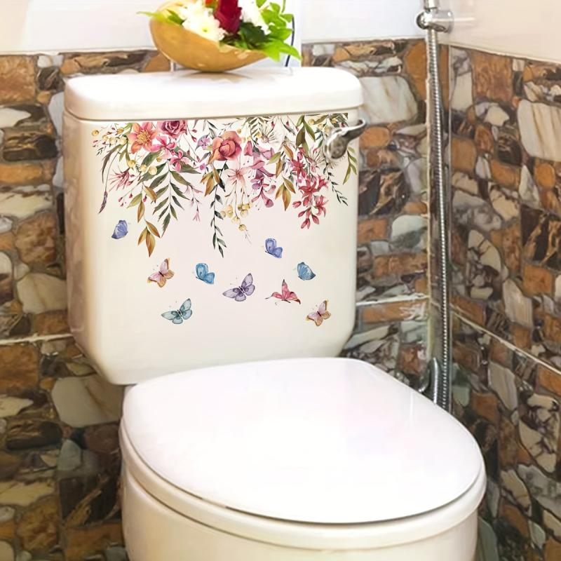 Butterfly Leaf Wall Sticker Bathroom Decoration Self-adhesive Wall