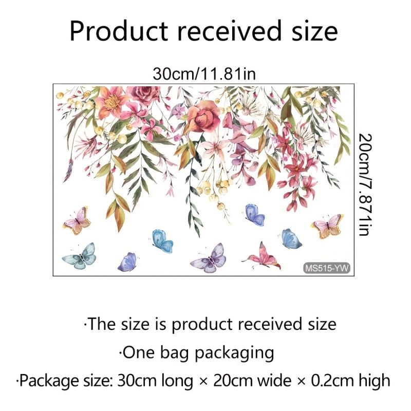 Butterfly Leaf Wall Sticker Bathroom Decoration Self-adhesive Wall