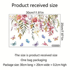 Butterfly Leaf Wall Sticker Bathroom Decoration Self-adhesive Wall