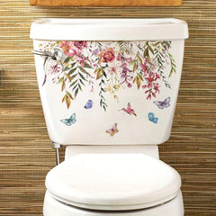 Butterfly Leaf Wall Sticker Bathroom Decoration Self-adhesive Wall