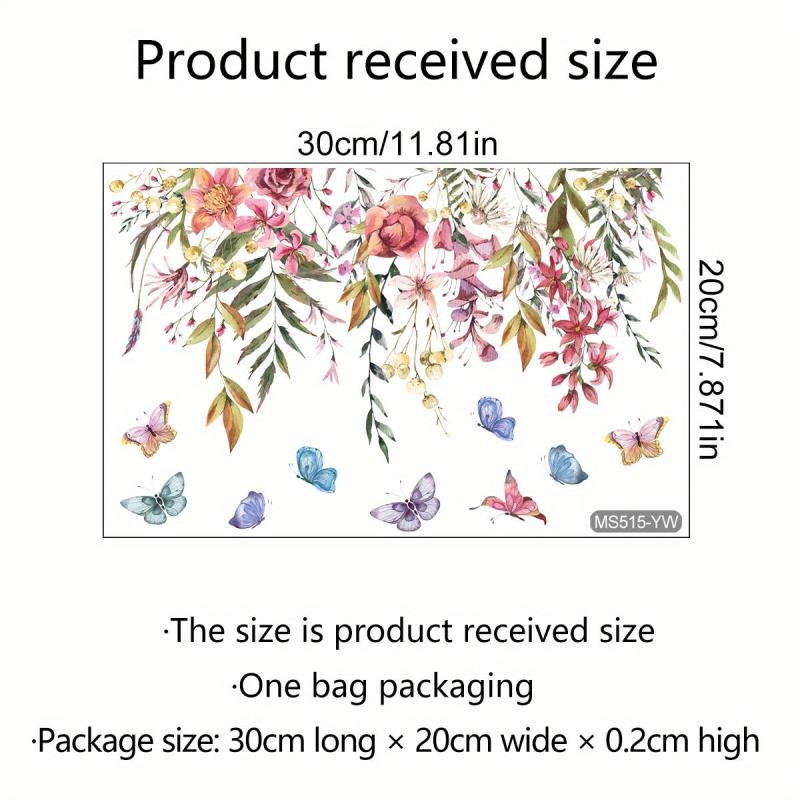 Butterfly Leaf Wall Sticker Bathroom Decoration Self-adhesive Wall