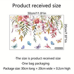 Butterfly Leaf Wall Sticker Bathroom Decoration Self-adhesive Wall