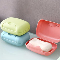 Portable Travel Soap Box Sealed Waterproof Holder Lock Plastic Dish Case