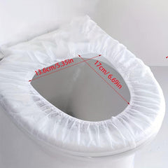 10pcs Disposable Toilet Mat Thickened Non-woven Slip-on Seat Cushio