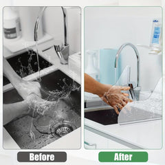 2pcs Shower Splash Guard Self Adhesive Stone Pattern Shower Corner Water Guard