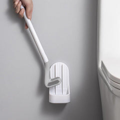 Silicone Bristle Golf Toilet Brush & Holder - Household Cleaning Brush