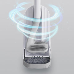Silicone Bristle Golf Toilet Brush & Holder - Household Cleaning Brush