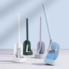 Silicone Bristle Golf Toilet Brush & Holder - Household Cleaning Brush