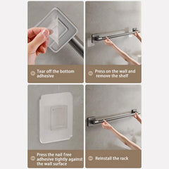 Bathroom Punch Towel Bar Wall Mounted Towel Holder