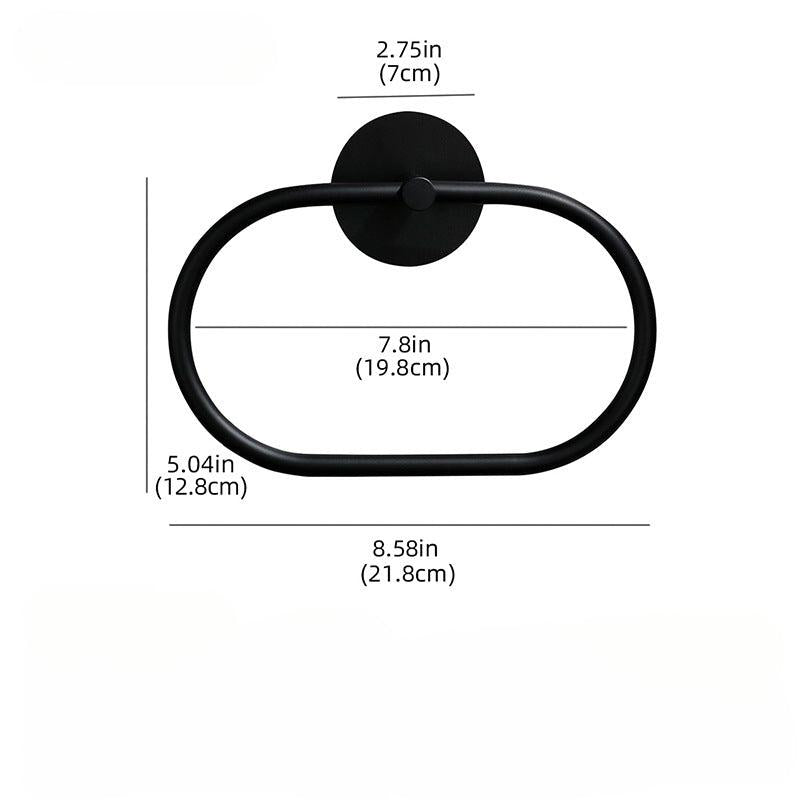 Stainless Steel Oval Towel Hanging Rack Wall Mounted Holder Bathroom Accessories