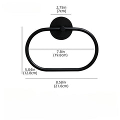 Stainless Steel Oval Towel Hanging Rack Wall Mounted Holder Bathroom Accessories