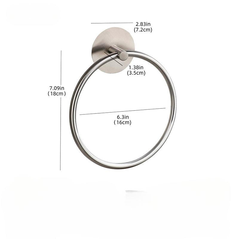 Stainless Steel Oval Towel Hanging Rack Wall Mounted Holder Bathroom Accessories