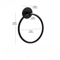 Stainless Steel Oval Towel Hanging Rack Wall Mounted Holder Bathroom Accessories