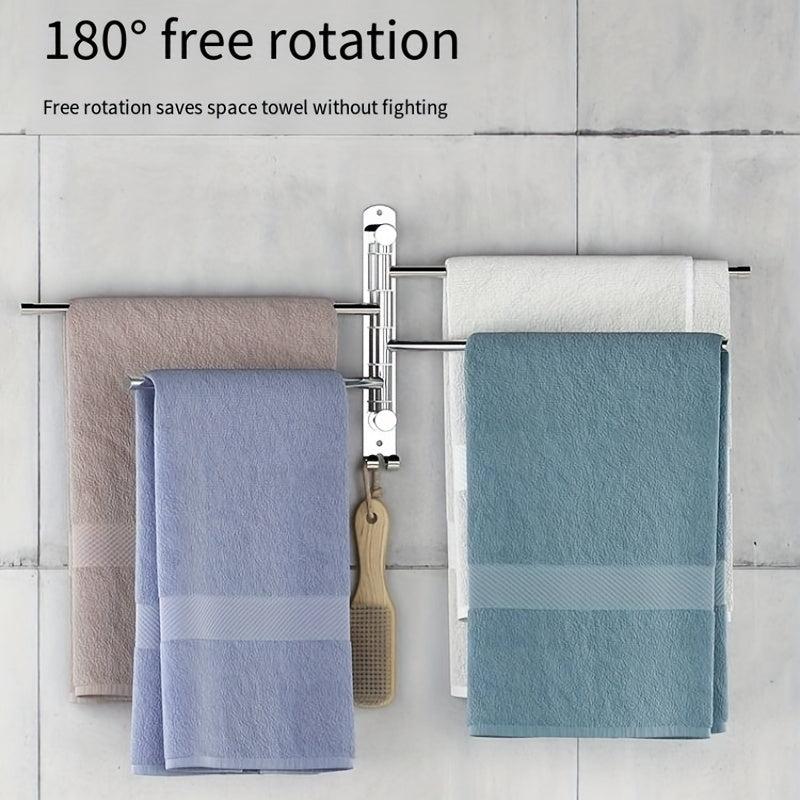 Stainless Steel Folding Toilet Towel Bar with Bracket