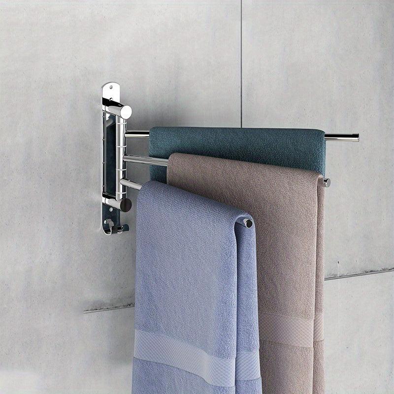 Stainless Steel Folding Toilet Towel Bar with Bracket