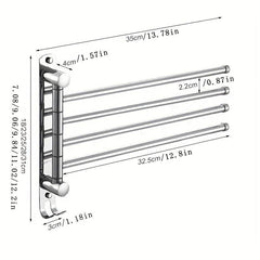 Stainless Steel Folding Toilet Towel Bar with Bracket