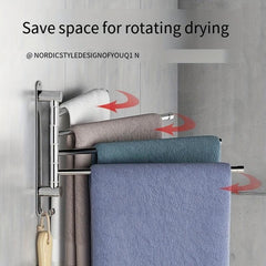 Stainless Steel Folding Toilet Towel Bar with Bracket