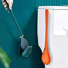 Wall Mounted Toilet Brush With Holder Long Handle Toilet Cleaning Brush