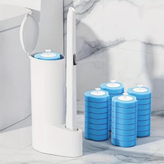 Disposable Toilet Brush With 16 Refills & Cleaning Liquid