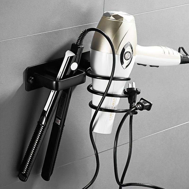 Wall Mounted Hair Dryer And Straightener Holder