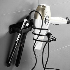 Wall Mounted Hair Dryer And Straightener Holder