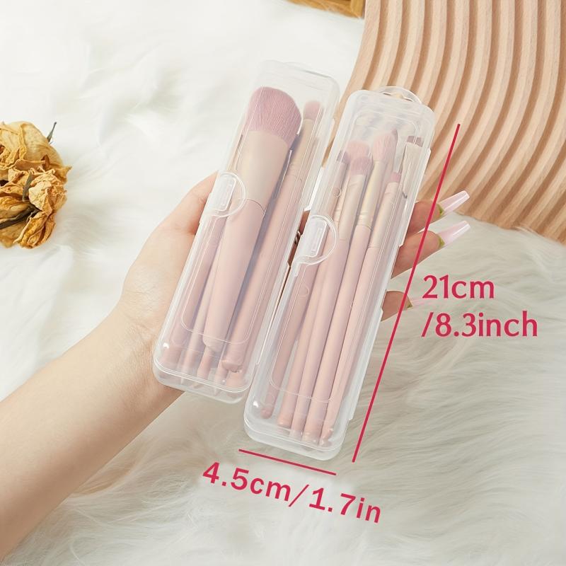 Clear Makeup Brush Storage Box Portable Organizer