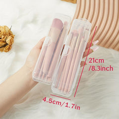 Clear Makeup Brush Storage Box Portable Organizer