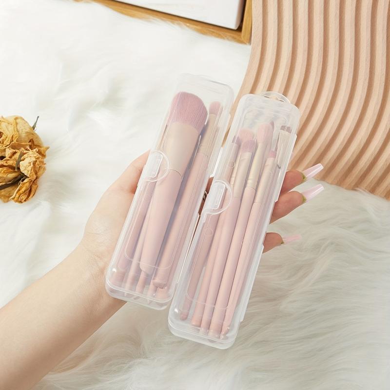 Clear Makeup Brush Storage Box Portable Organizer