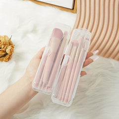 Clear Makeup Brush Storage Box Portable Organizer