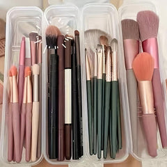 Clear Makeup Brush Storage Box Portable Organizer